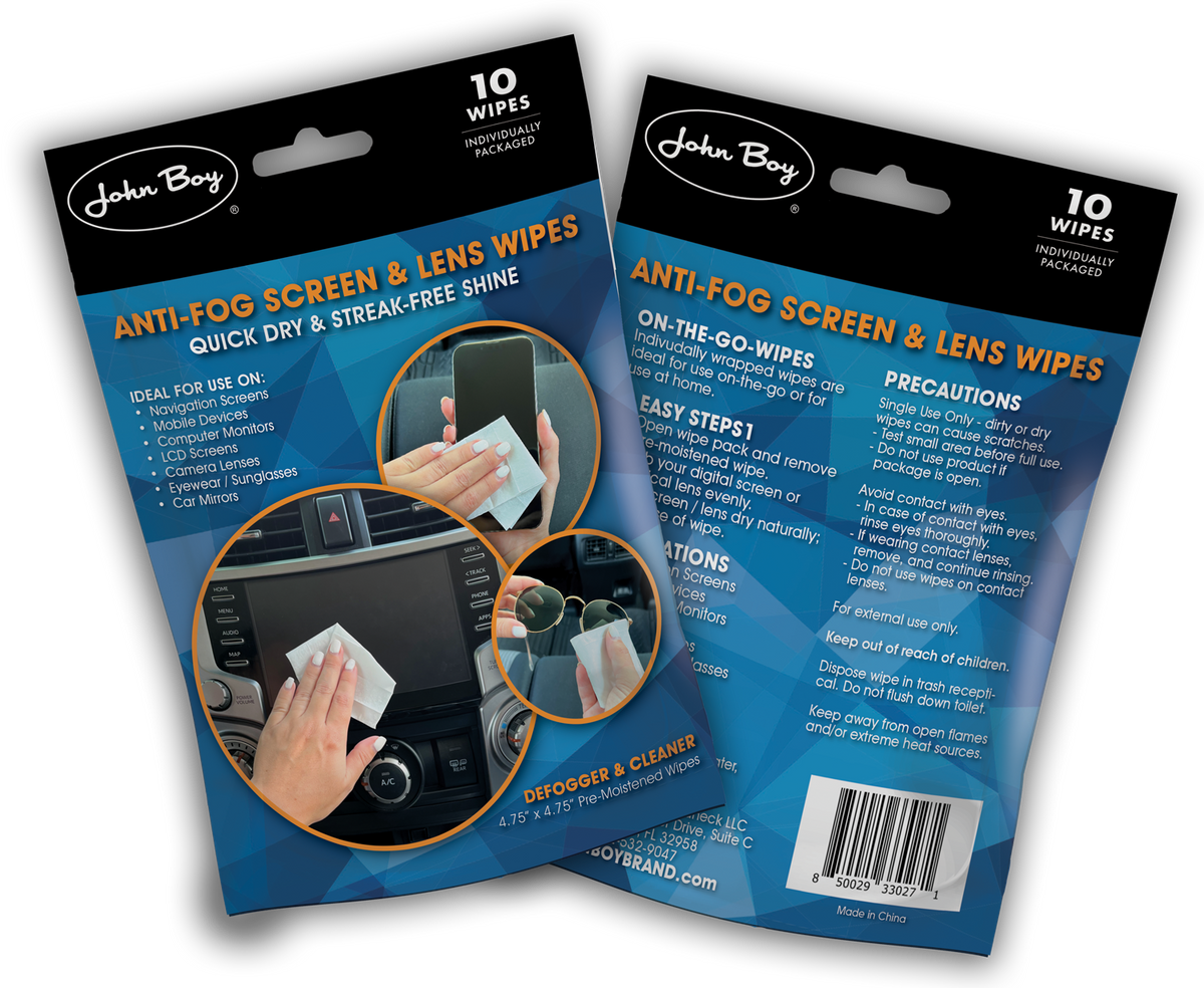 Anti-Fog Screen & Lens Wipes — 1 Packs (10 Wipes)